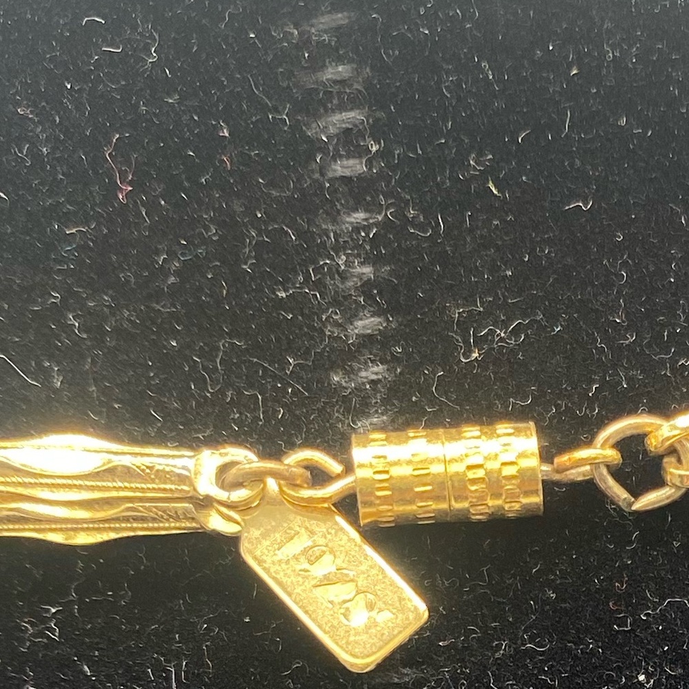1928 Gold tone Layered Chain Necklace - Picture 6 of 7